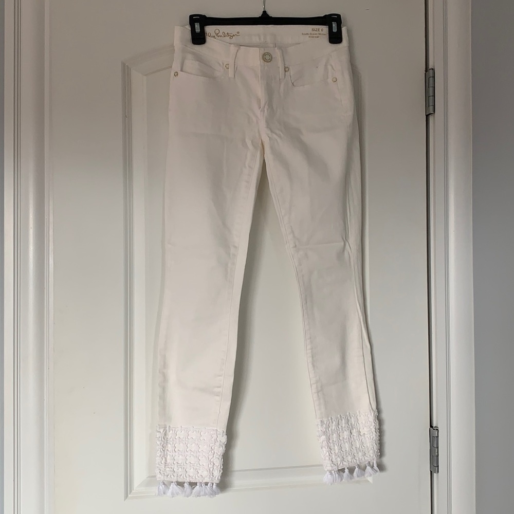 Lilly Pulitzer South Ocean Skinny Crop Jean